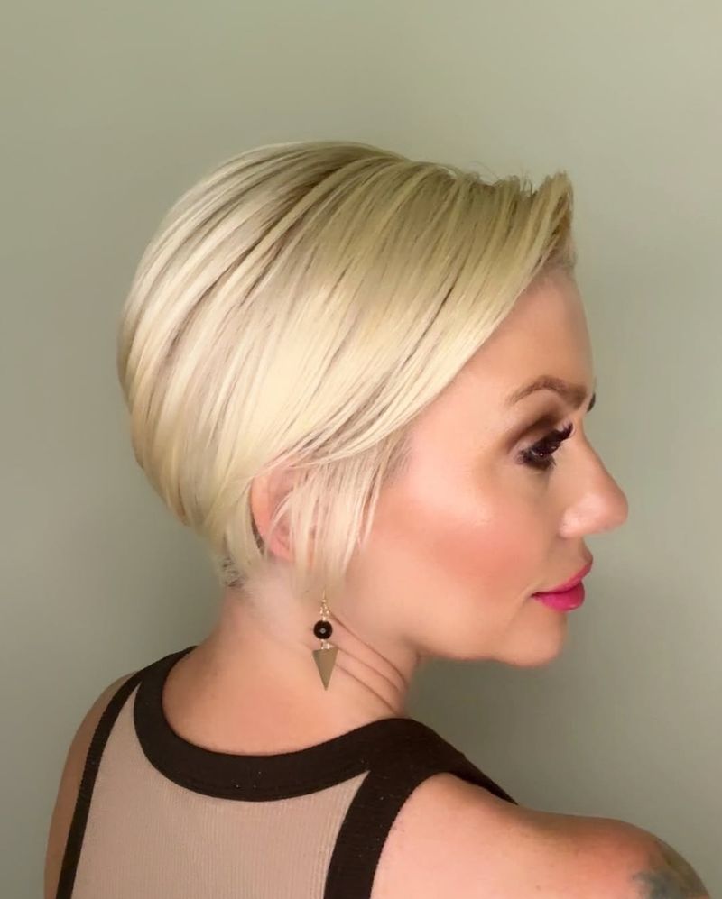 Blonde Bob with Undercut