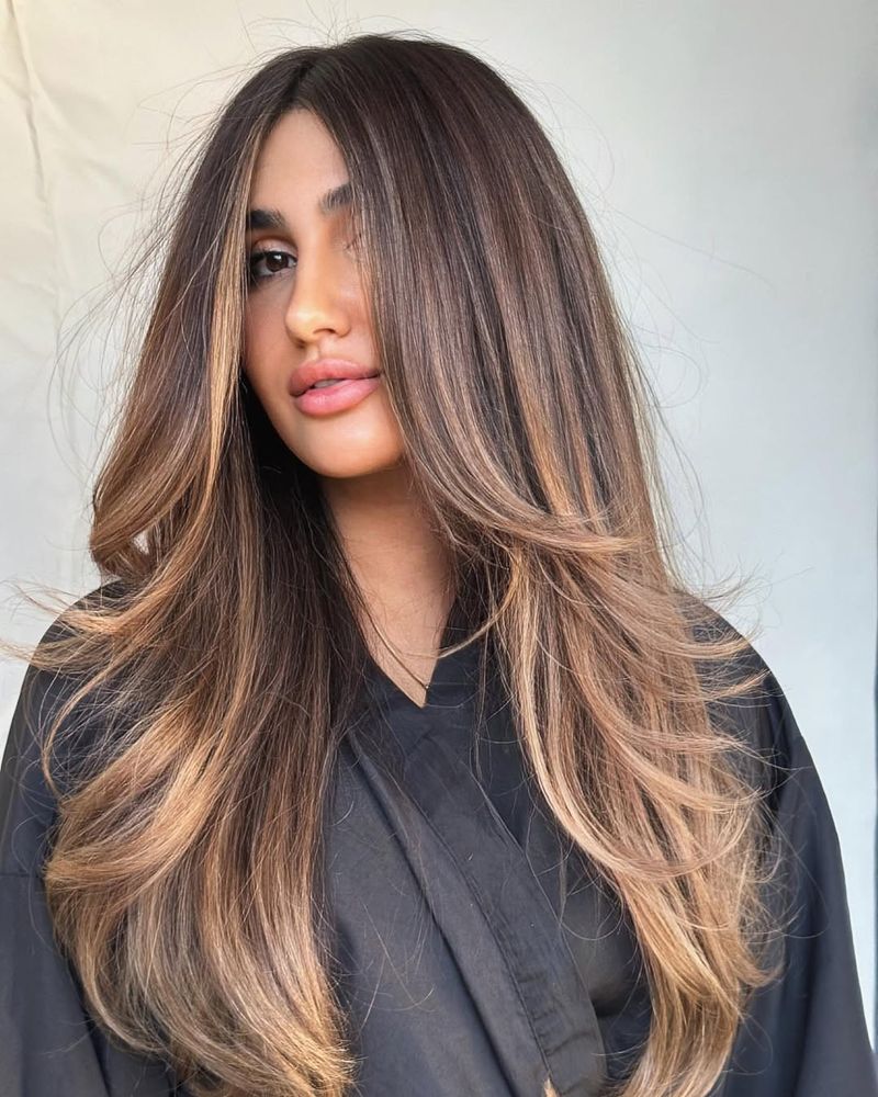 Largas capas con balayage