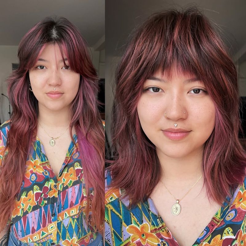 Bold Bangs with Color