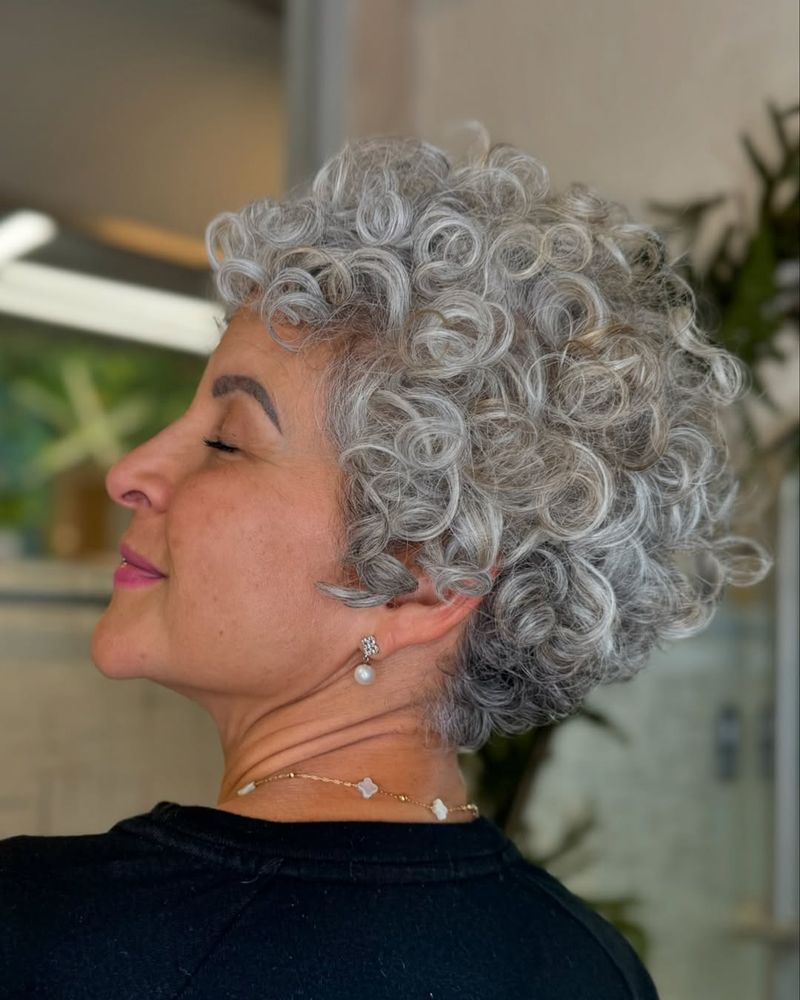 Curly Gray Crop