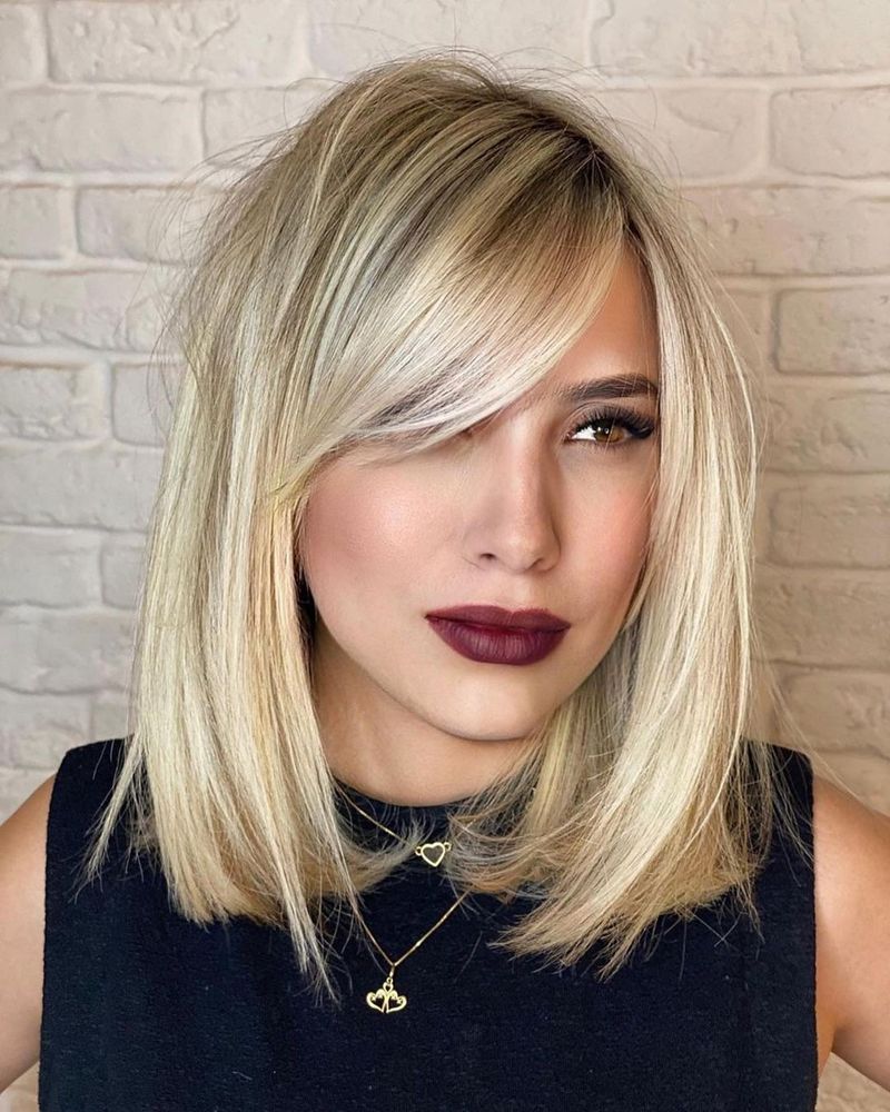 Side Part Long Bob