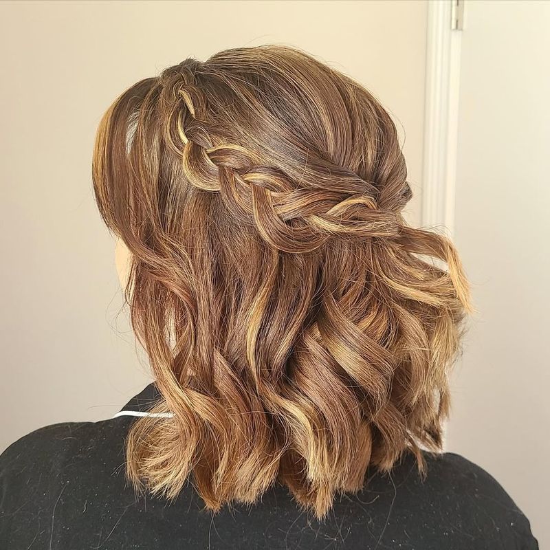 Half-Up Curly Style