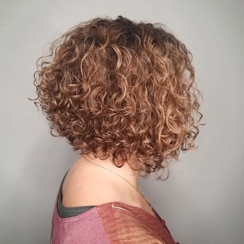 Curly Stacked Bob