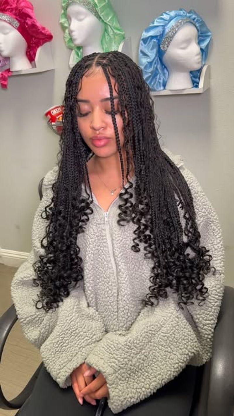 Layered Knotless Braids