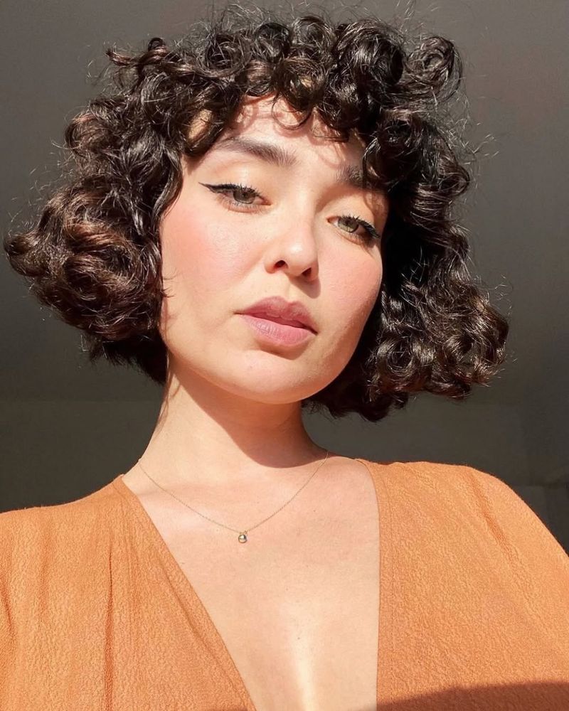 Frizzy Curled Bob