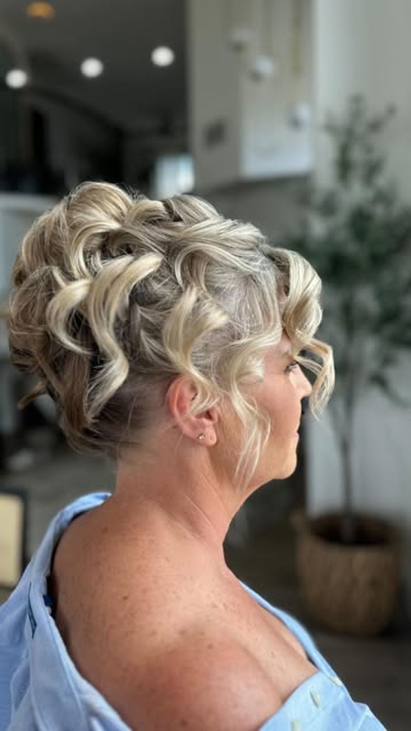 Soft Curly Updo