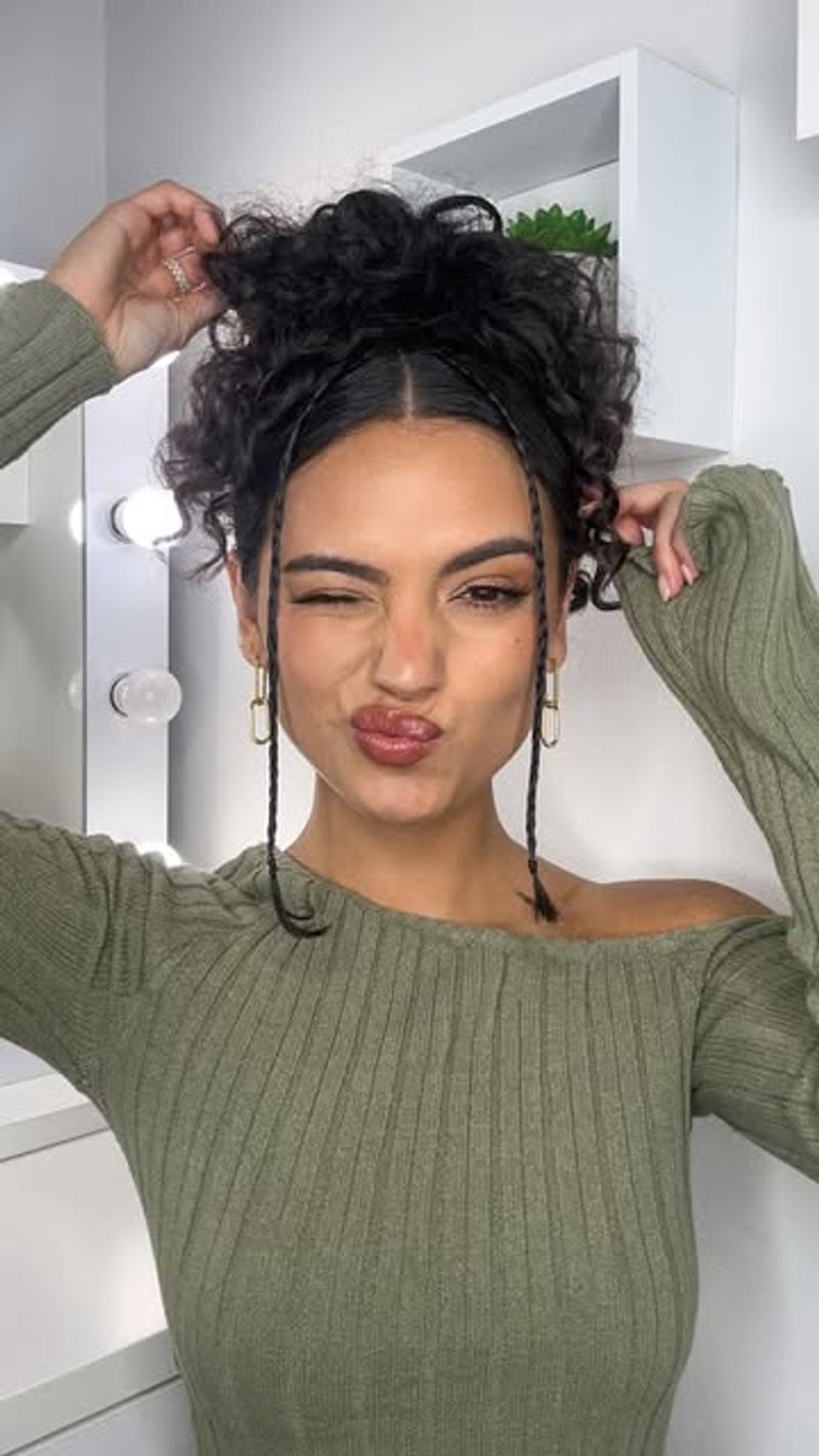 Curly Top Knot