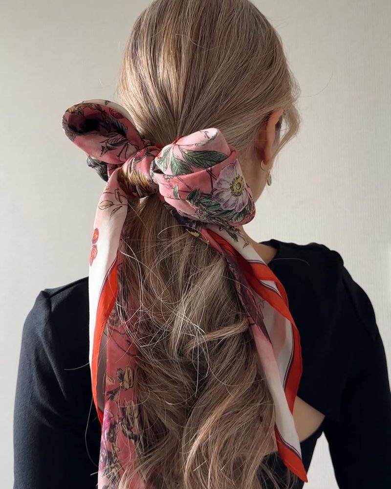 Ponytail with a Scarf