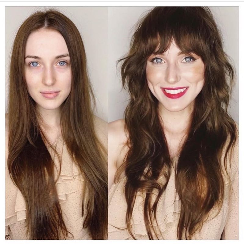 Romantic Waves with Bangs