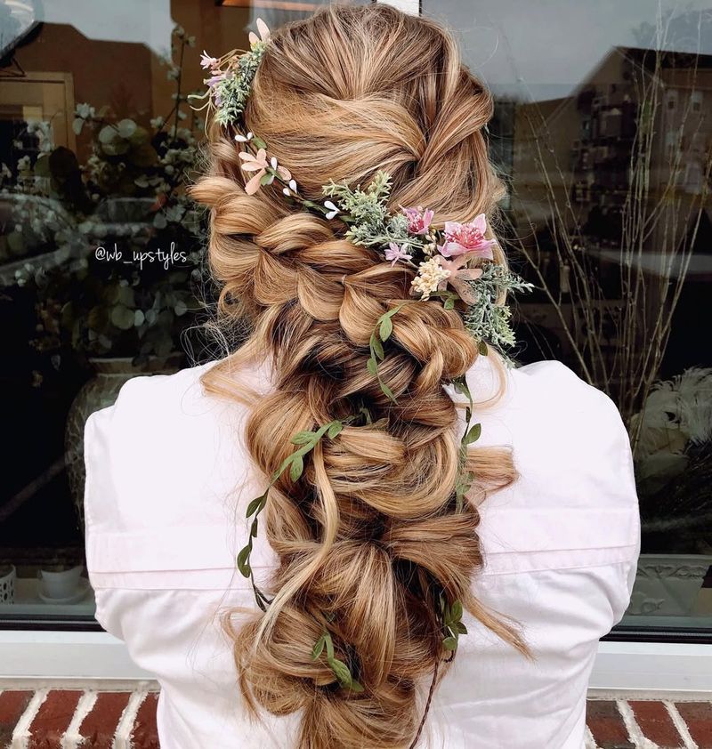 Floral Accented Braid