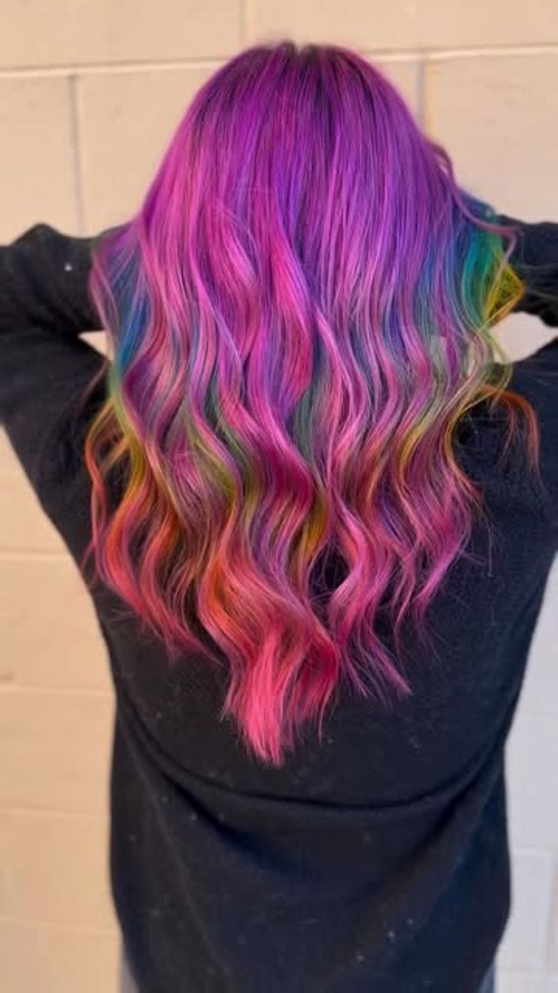 Vibrant Rainbow Locks