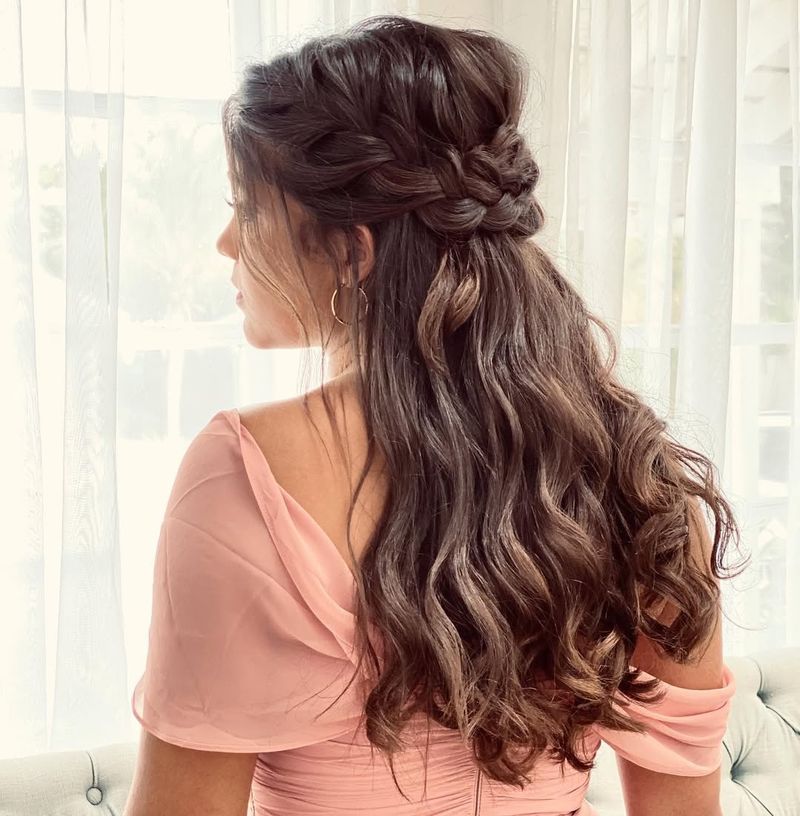 Crown Braid with Loose Waves