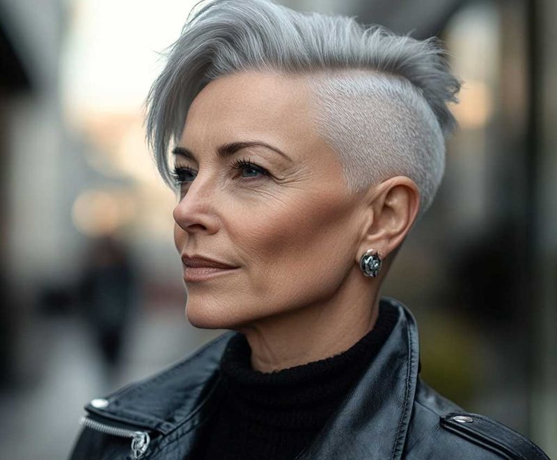 Edgy Silver Undercut