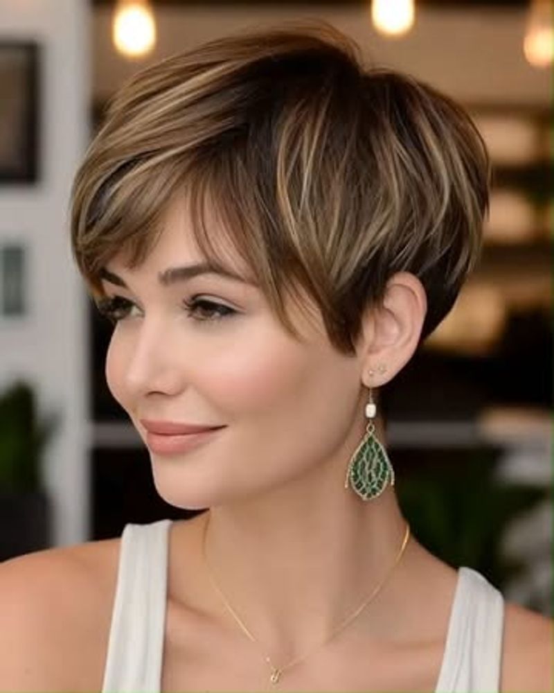 Vibrant Layered Pixie