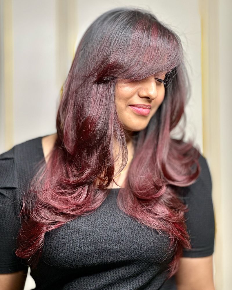 Deep Burgundy Highlights