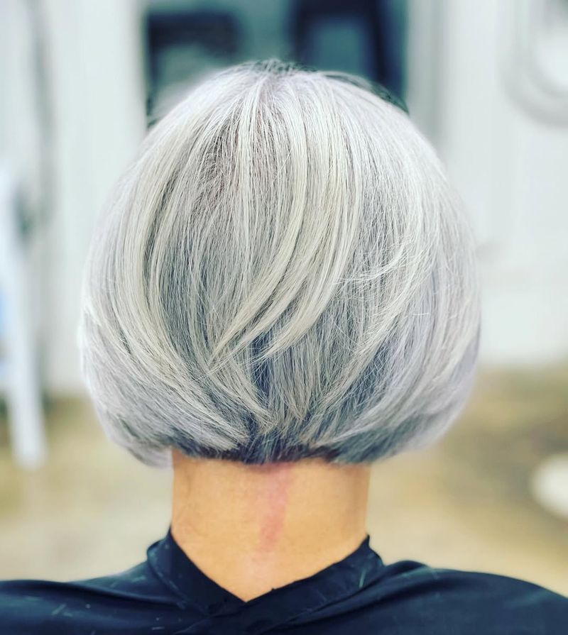 Gray Feathered Cut