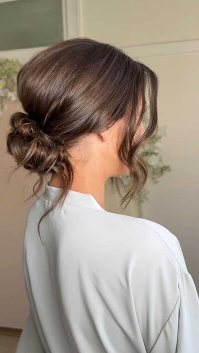 Uno chignon basso elegante