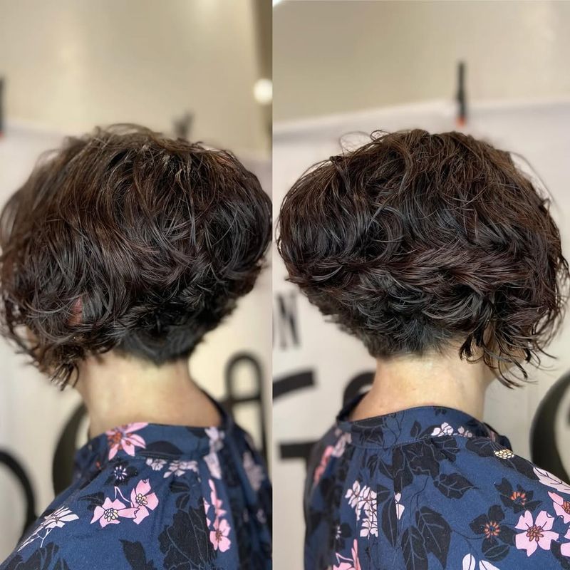 Curly Inverted Bob