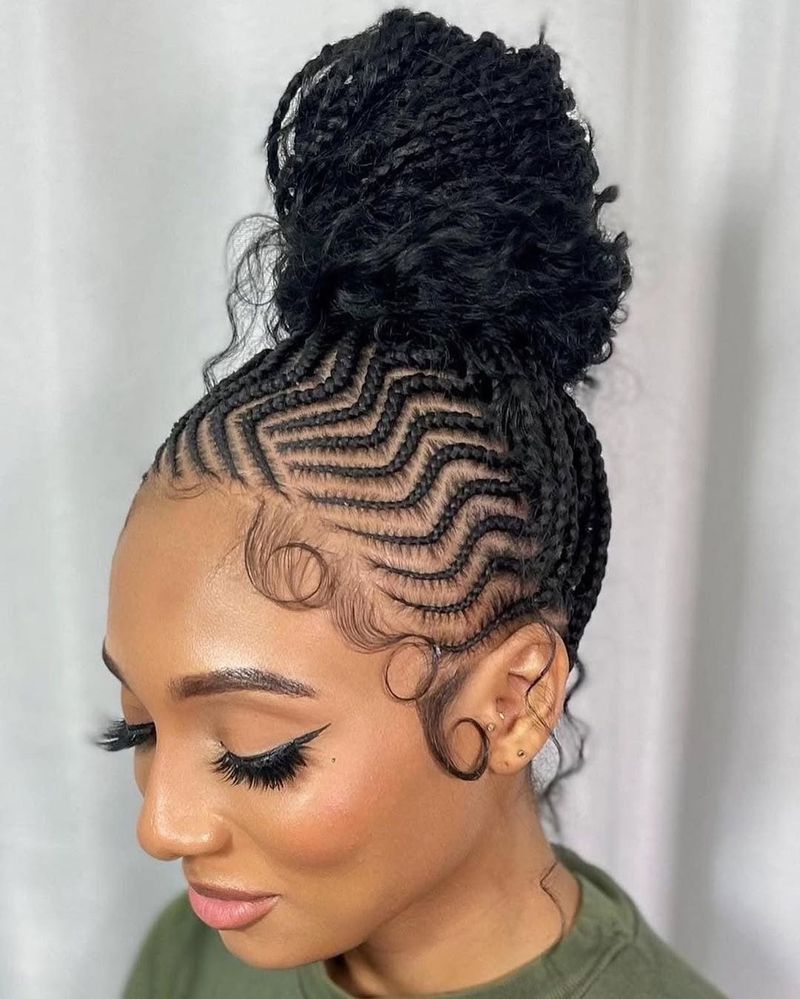 Ghana Braids with Bun