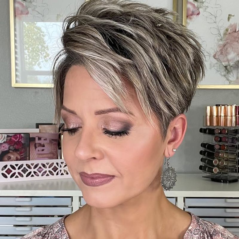 Spiky Gray Pixie