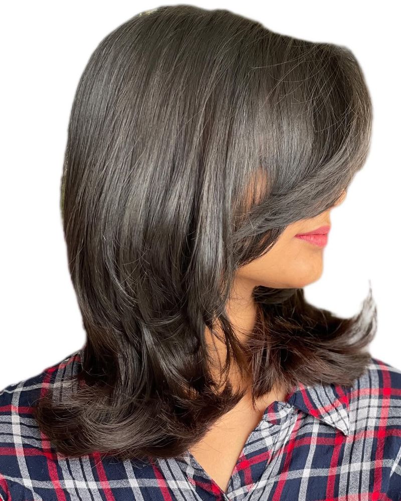 Layered Cut with Flicked Ends