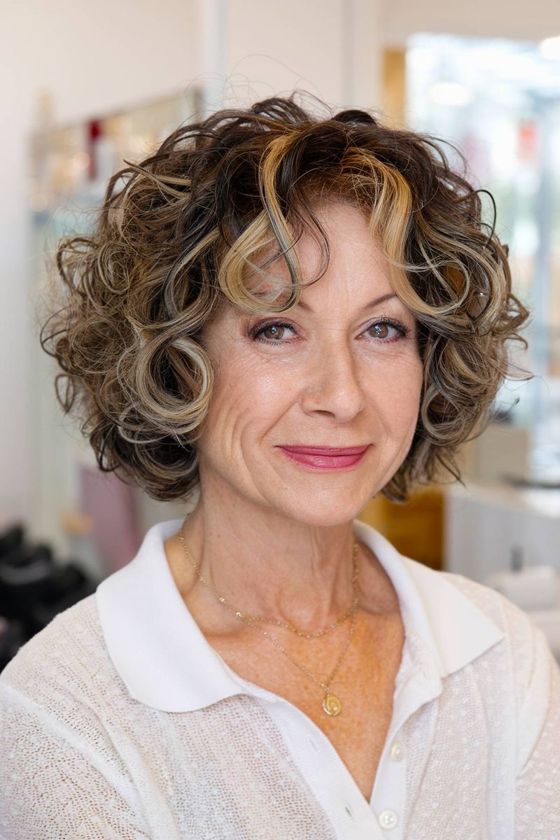 Curly Bob with Tapered Neckline