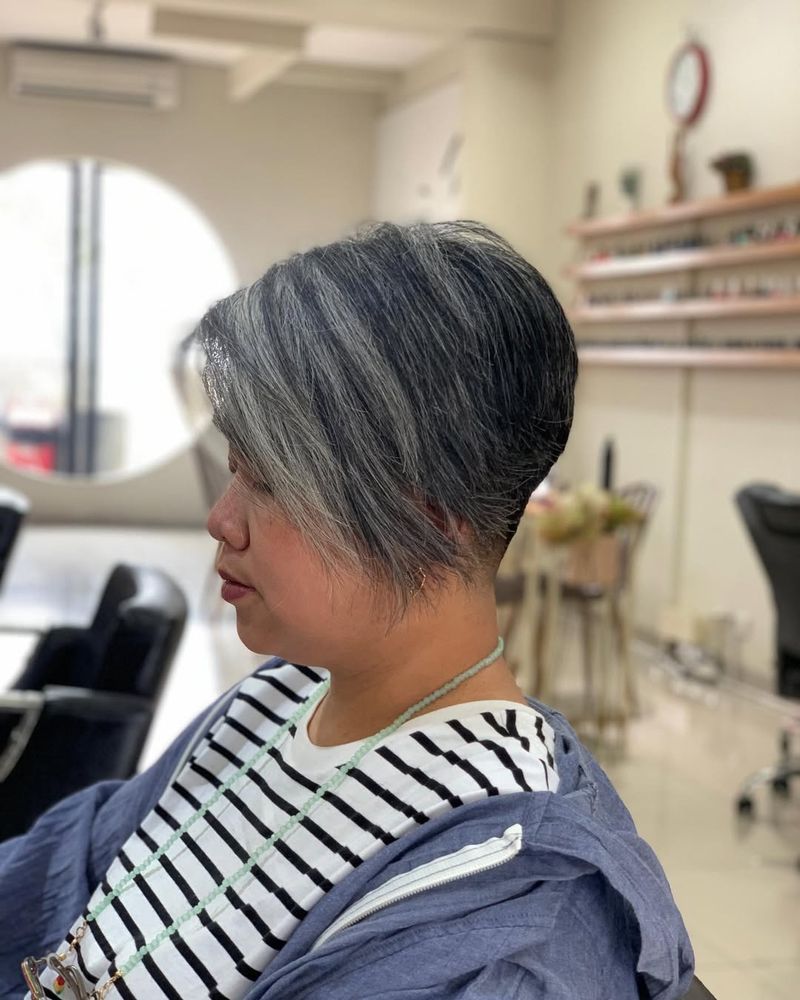 Gray Bob with Undercut