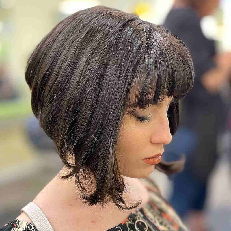 Inverted Bob with Bangs