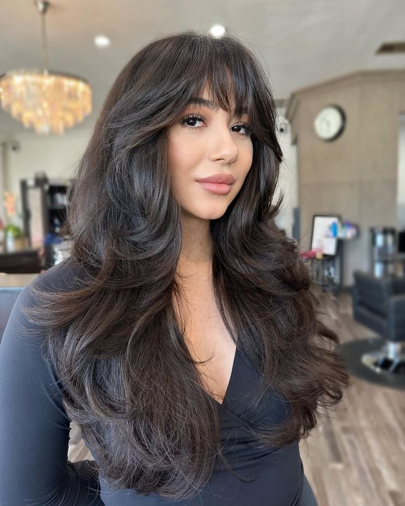 Long Hair with Wispy Bangs