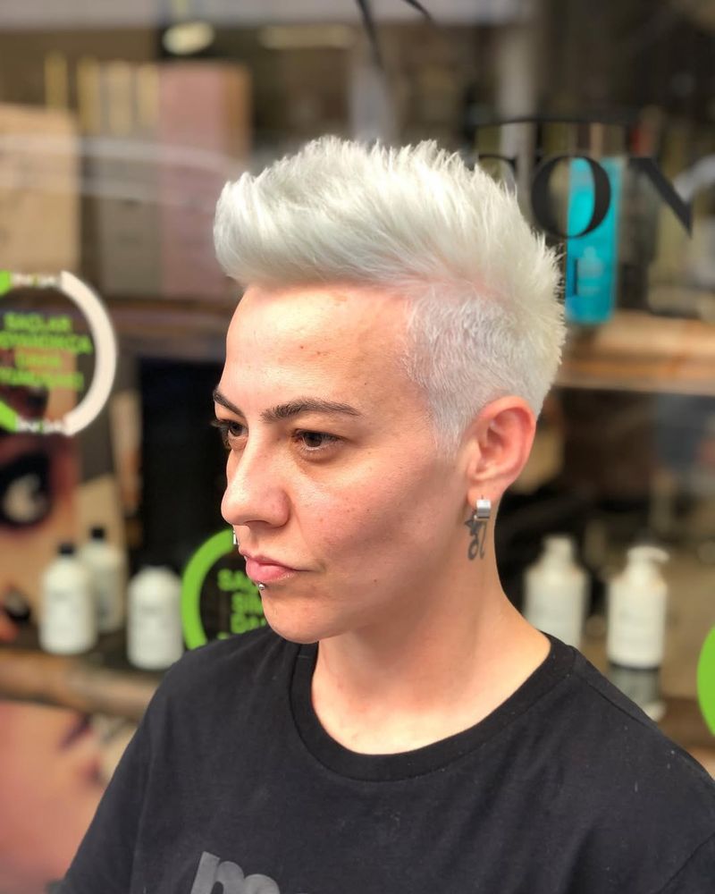 Silver Faux Hawk