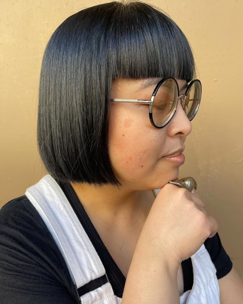 Chin-Length Bob with Fringe