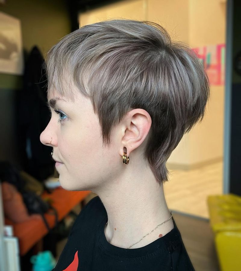 Pixie with Balayage Highlights