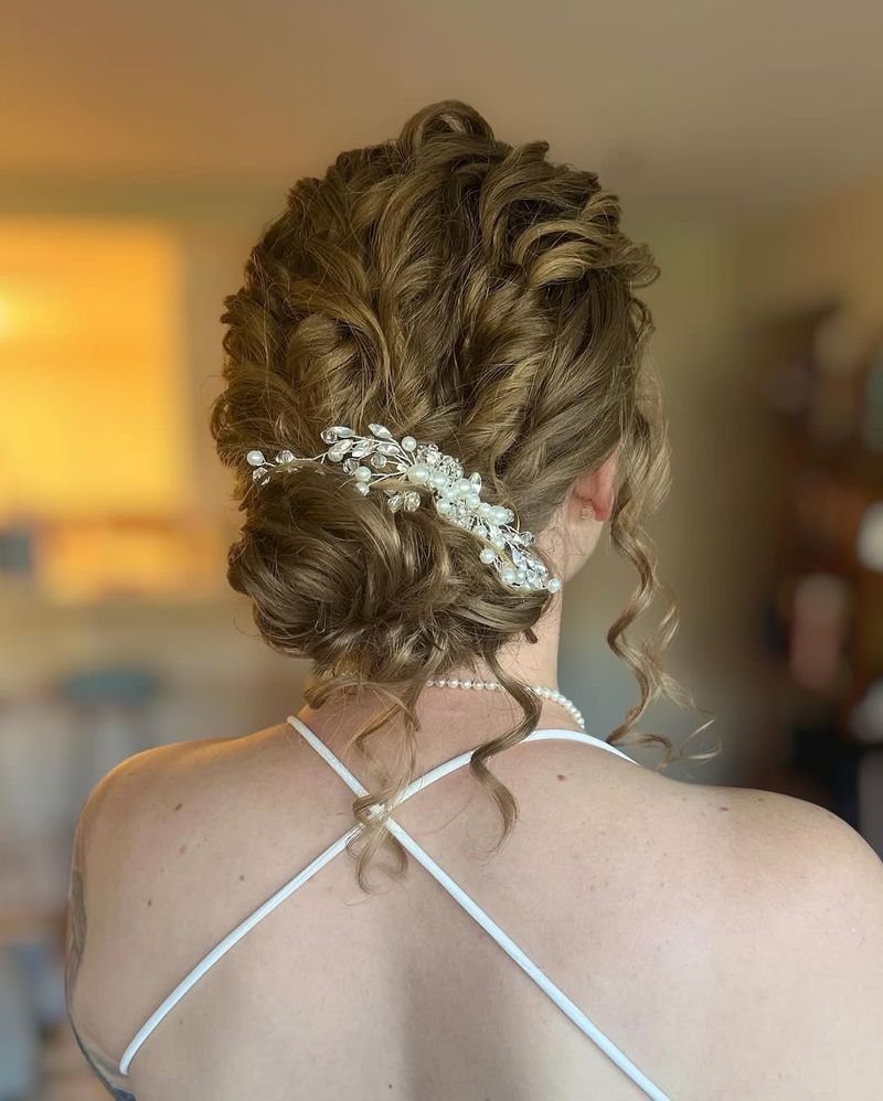 The Elegant Curly Chignon