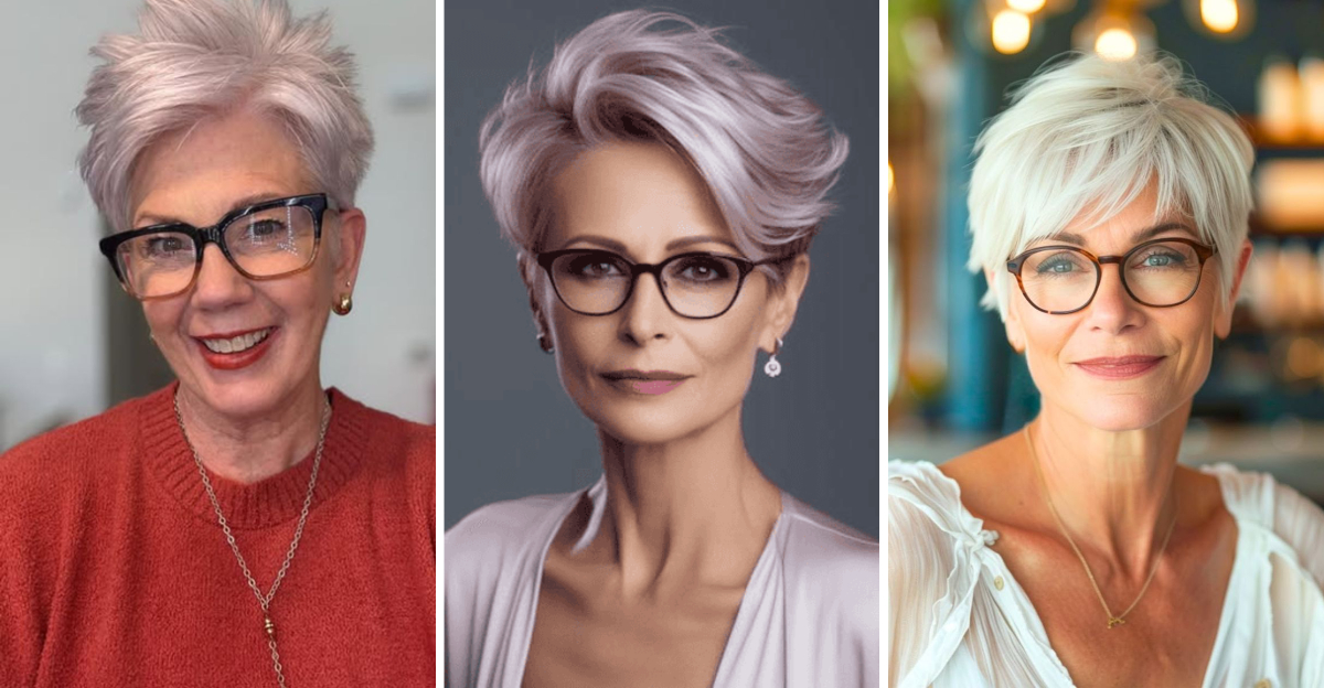 RANKED: 29 Stylish Pixie Cut Ideas For Women Over 50 With Glasses In 2025