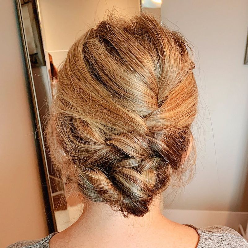 Low Bun with Braid