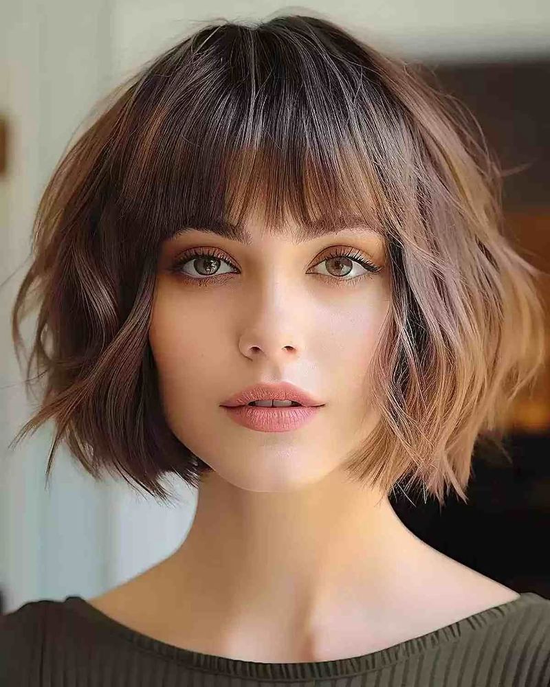 Layered Bob with Fringe