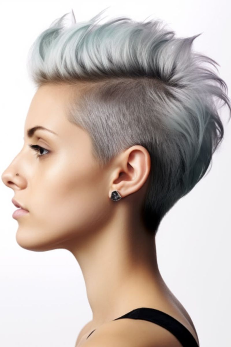 Stylish Gray Pompadour