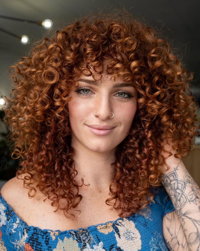 Voluminous Shag for Curly Hair