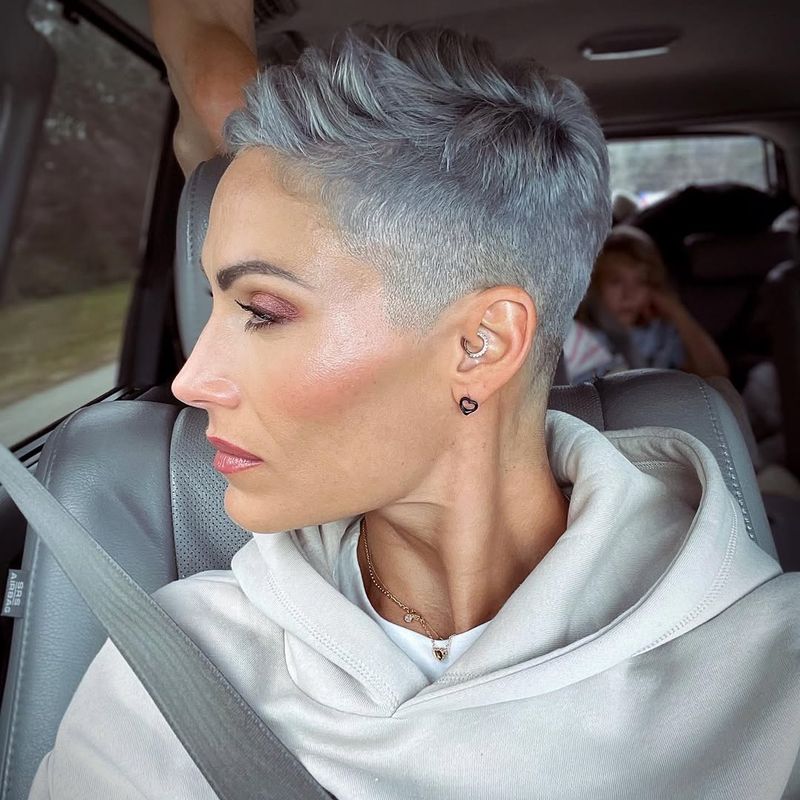 Silver Pixie with Undercut