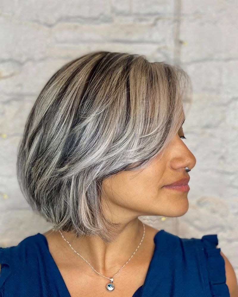 Textured Silver Bob