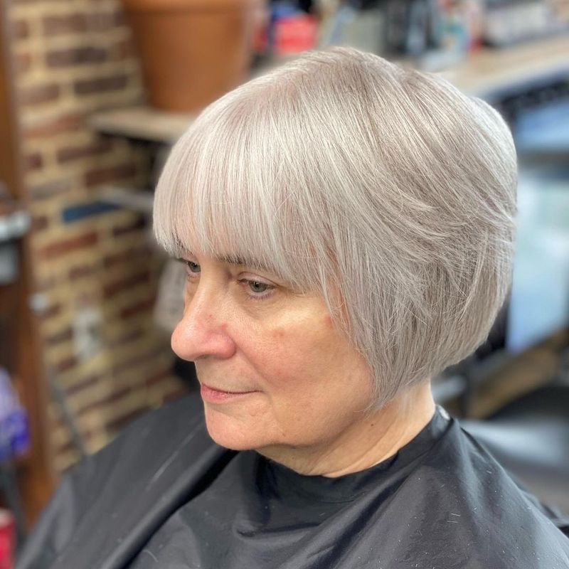 Silver Pageboy Cut