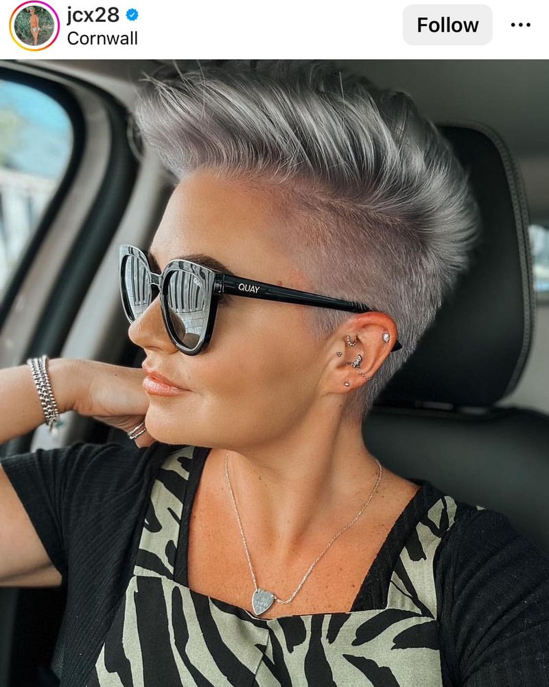 Silver Pompadour