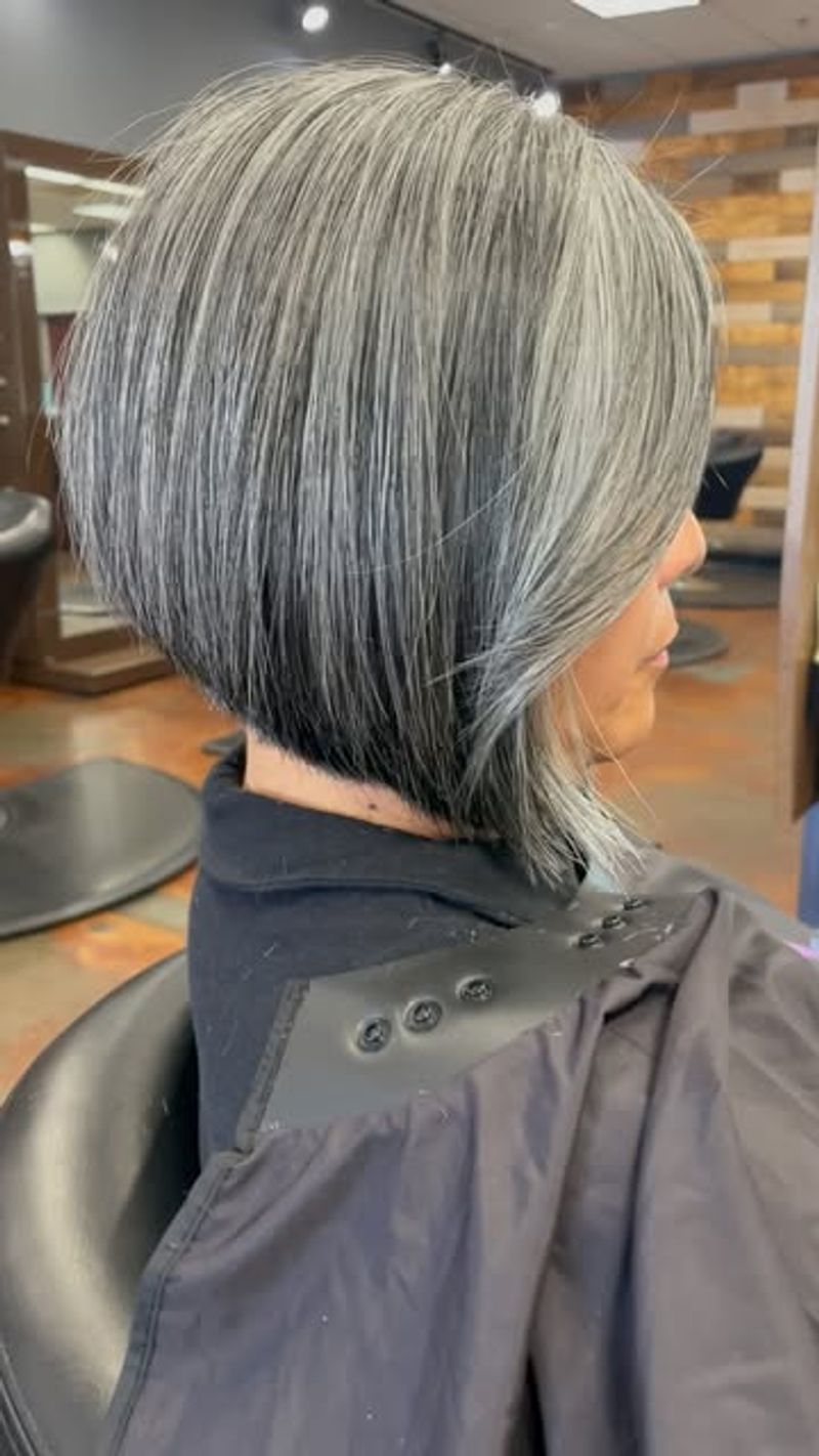 Silver Layered Bob