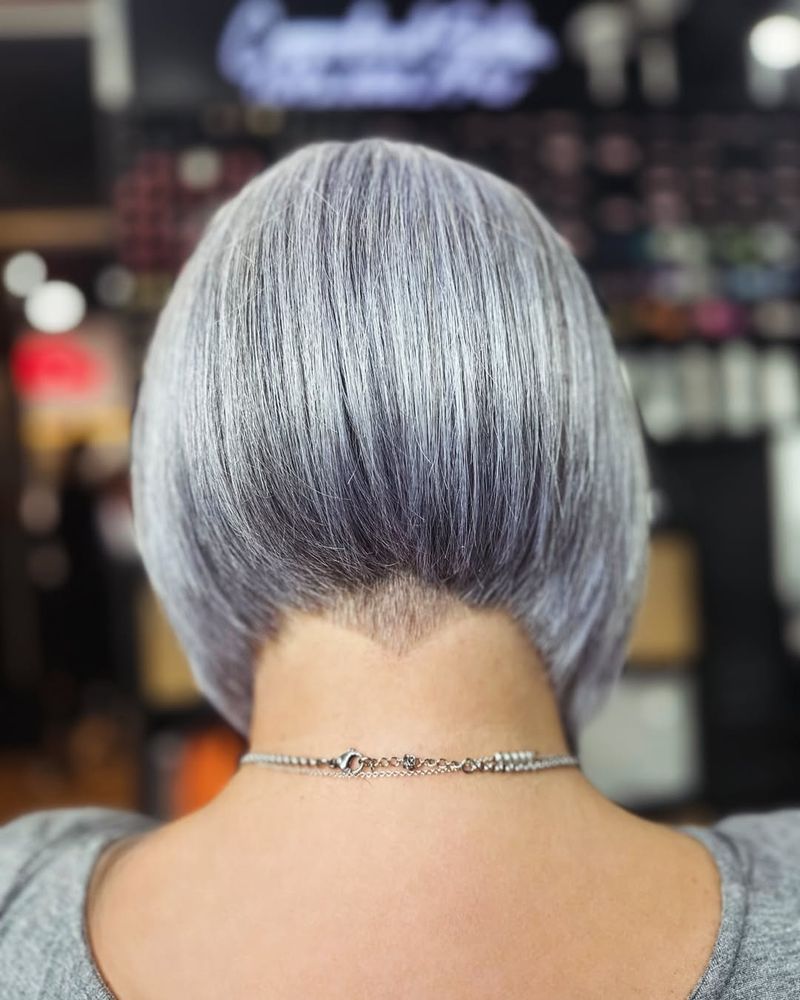 Silver Bob with Undercut