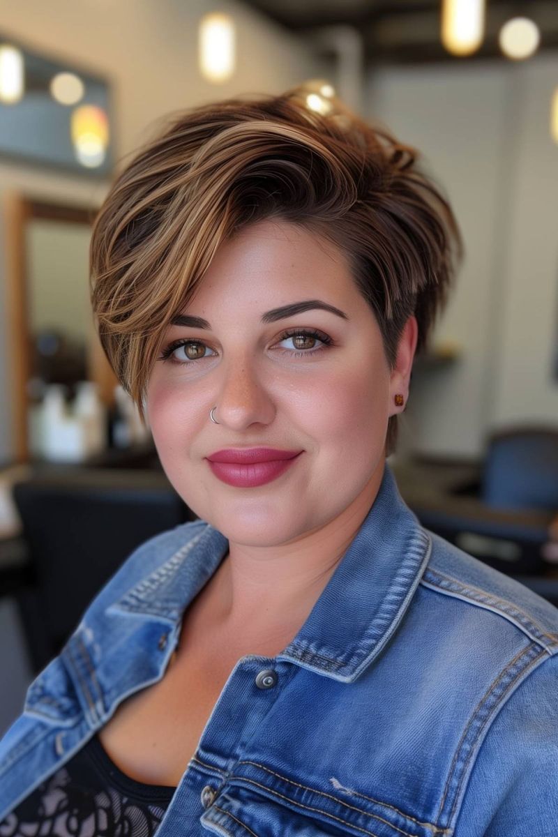 Layered Pixie with Highlights