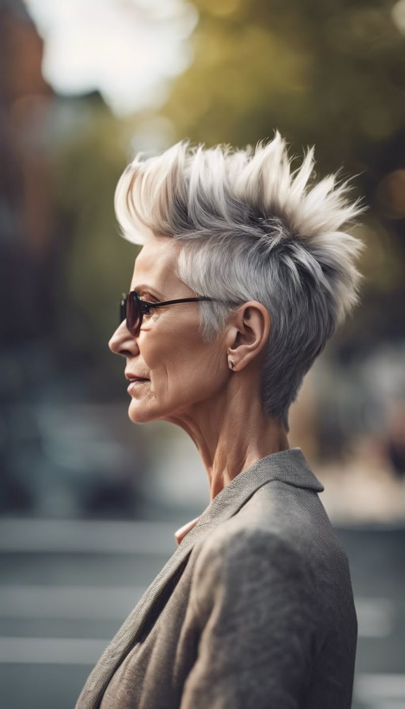 Bold Gray Mohawk