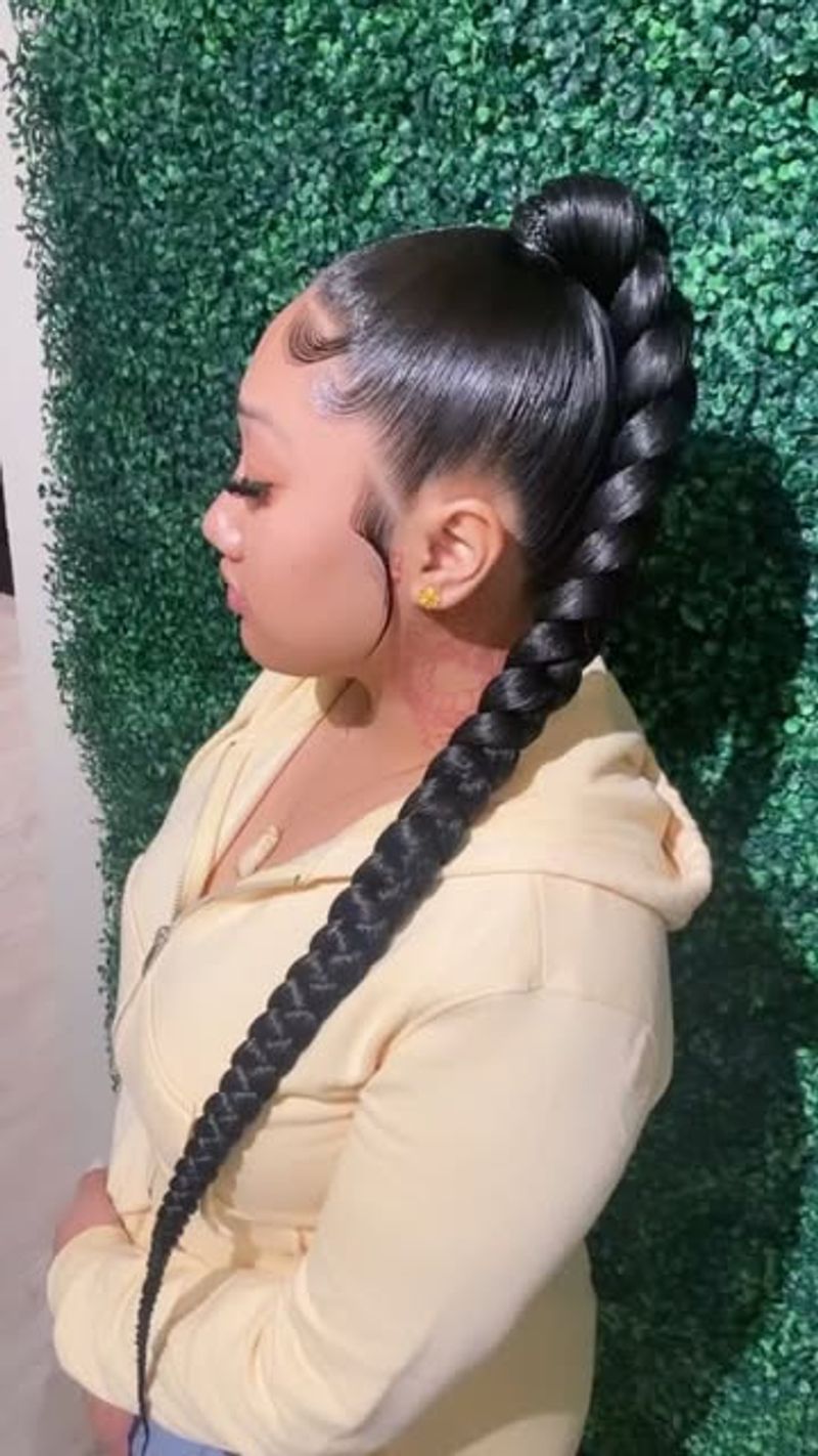 High Ponytail with Braid