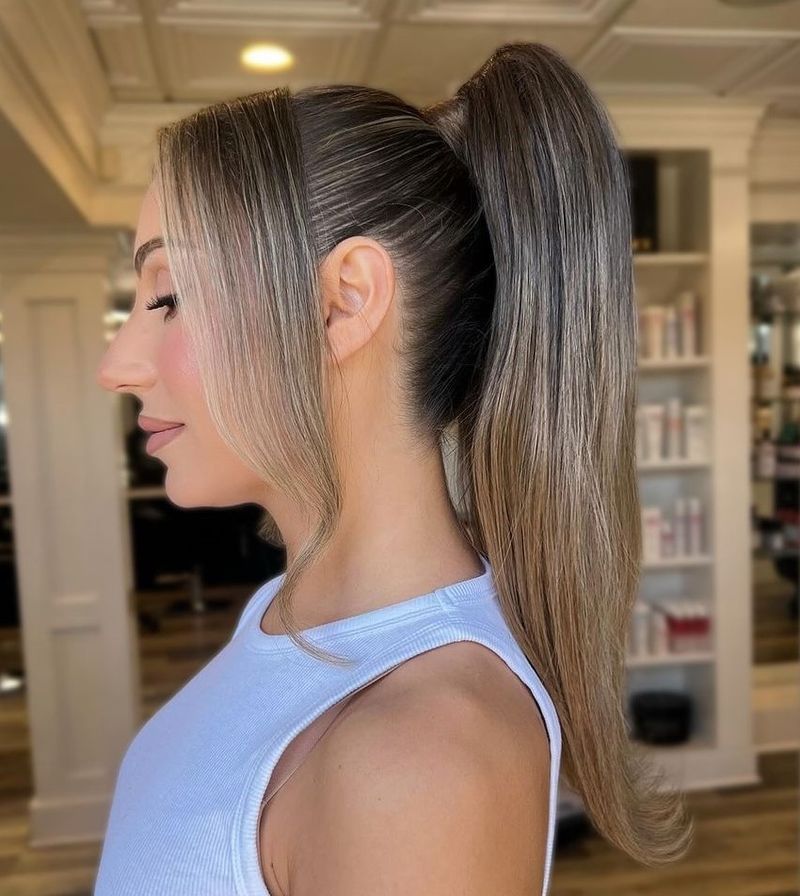 High Ponytail with Volume