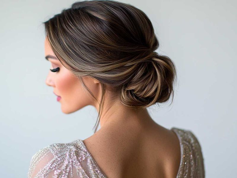 Chignon bas poli