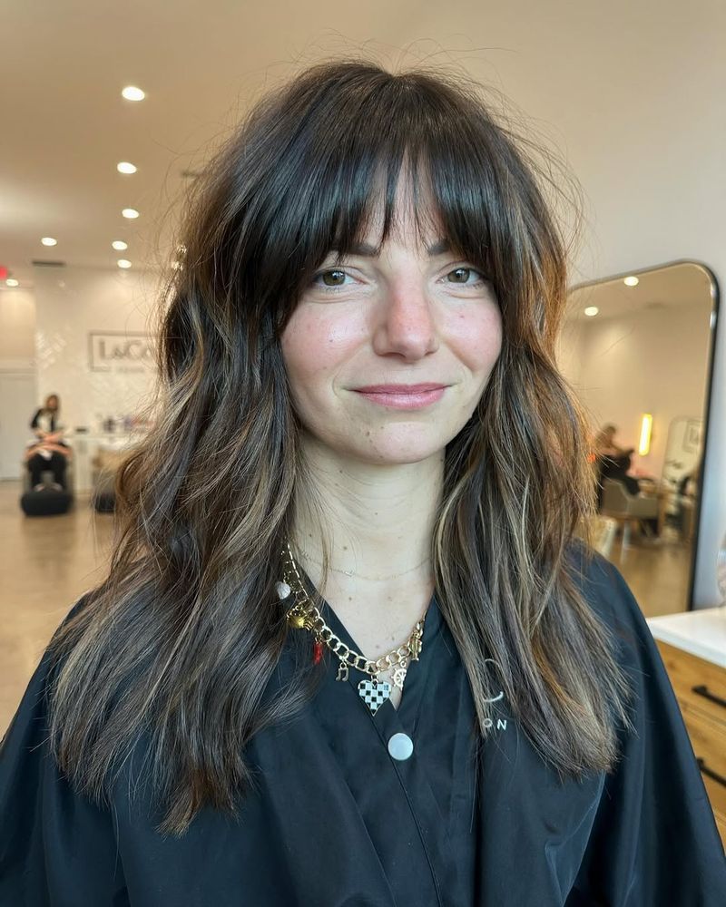 Long Layers with Bangs